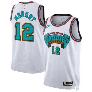 Ja Morant 12 White NBA jersey City 24-25