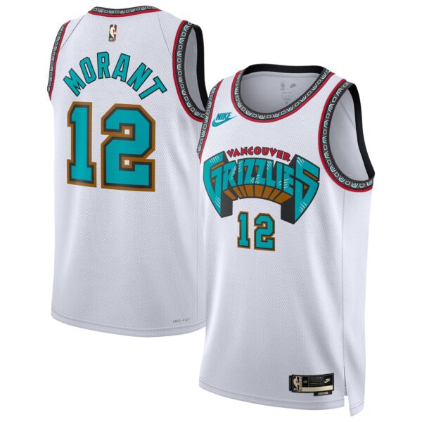 Ja Morant 12 White NBA jersey City 24-25