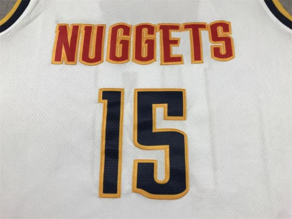 Nikola Jokic 15 White NBA jersey 24-25 2