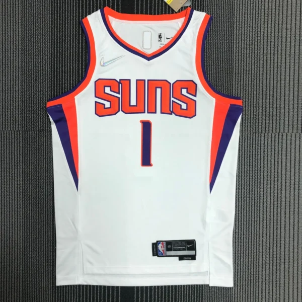 Devin Booker 1 White NBA jersey 24-25 2