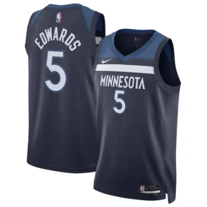 Anthony Edwards 5 Blue NBA jersey 24-25