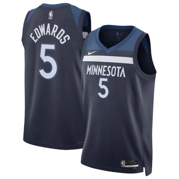 Anthony Edwards 5 Blue NBA jersey 24-25