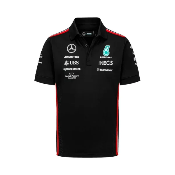 Mercedes AMG Petronas Formula 1 2023 Polo Black Front