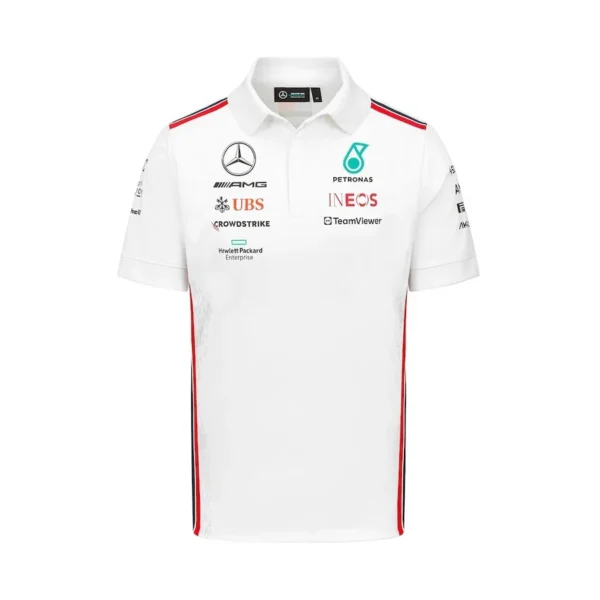 Mercedes AMG Petronas Formula 1 2023 Polo White Front