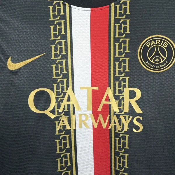 PSG Black Gold Football Shirt 2025/2026 details 2