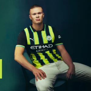Manchester City Away Football Shirt 24/25 - Haaland playing