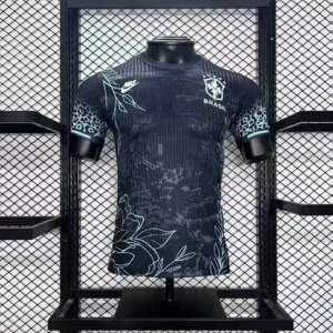 Brazil Black Football Shirt 2024:2025