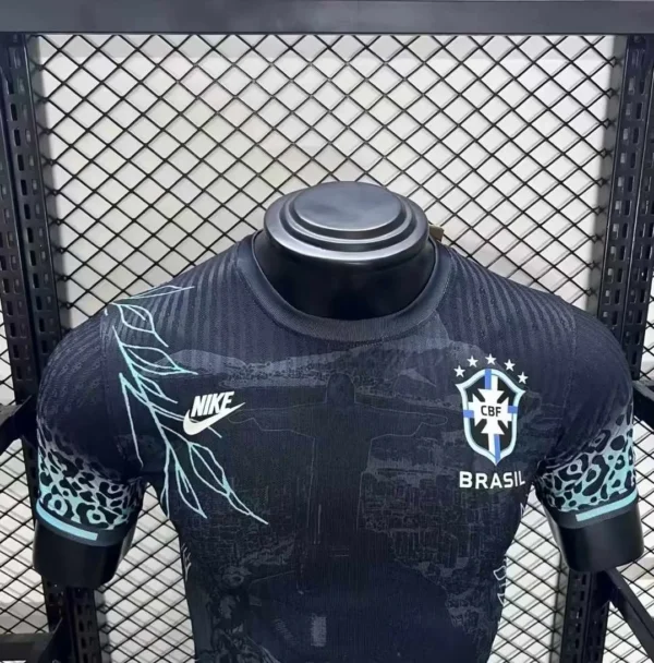 Brazil Black Football Shirt 2024:2025 Detail