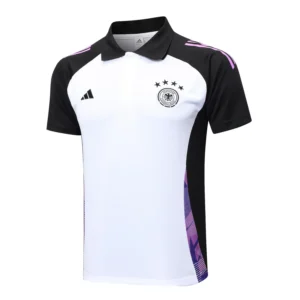 Germany White Polo Football Shirt 2024:2025