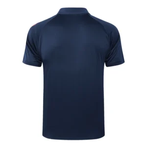 Italy Dark Blue Polo Football Shirt 2024:2025 Back