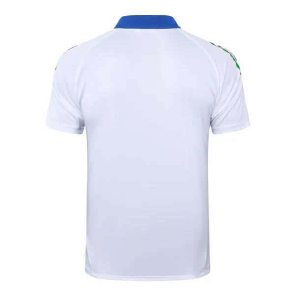 Italy White Polo Football Shirt 2024:2025 Back