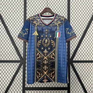 Italy x Royal Gold Football Shirt 2024:2025