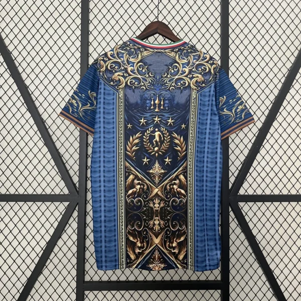 Italy x Royal Gold Football Shirt 2024:2025 Back