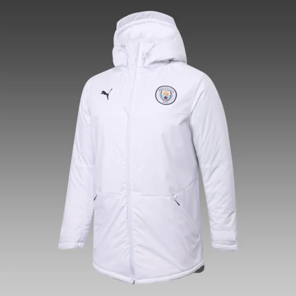 Manchester City White Football Jacket 2021:2022