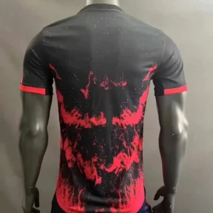 Manchester United Black Red Football Shirt 2024:2025 Back