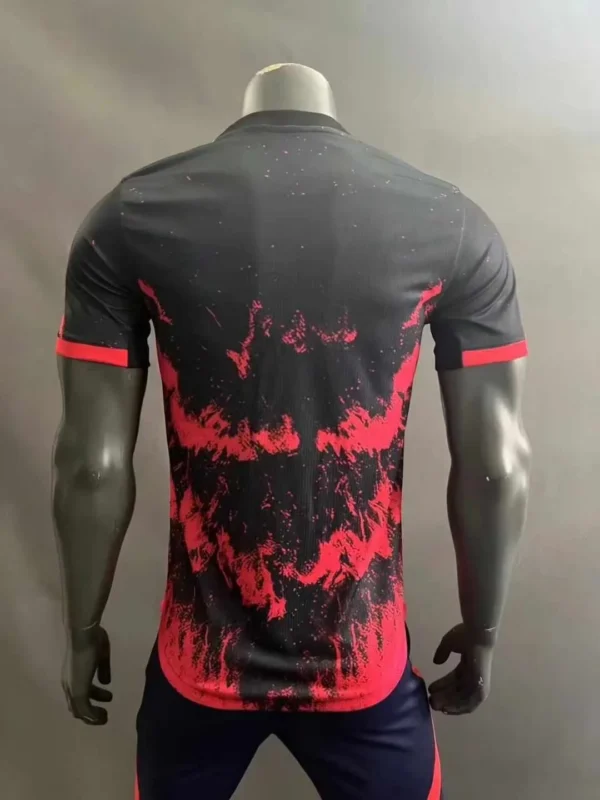 Manchester United Black Red Football Shirt 2024:2025 Back