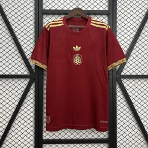 Mexico Red Gold Football Shirt 2025:2026