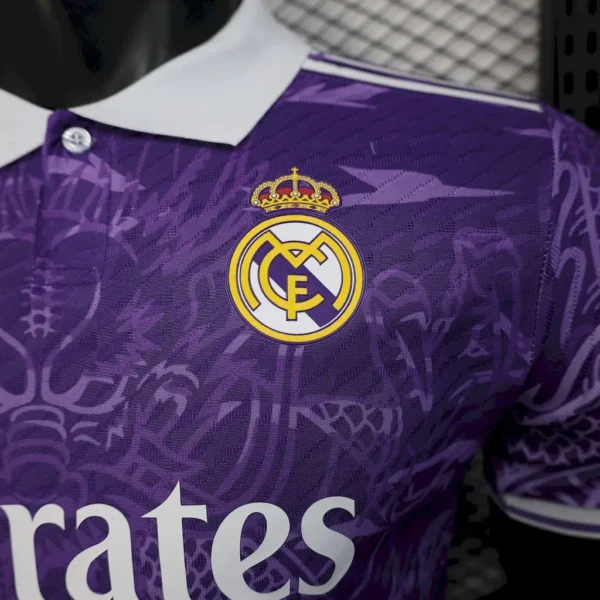 Real Madrid Dragon Purple Football Shirt 2025/2026 details