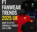 F1 fanwear trends 2025 UK – Mercedes, Ferrari, Red Bull and McLaren replica shirts with styling tips
