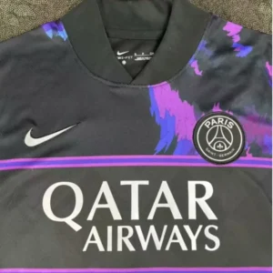 PSG Black Purple Football Shirt 2025/2026 details