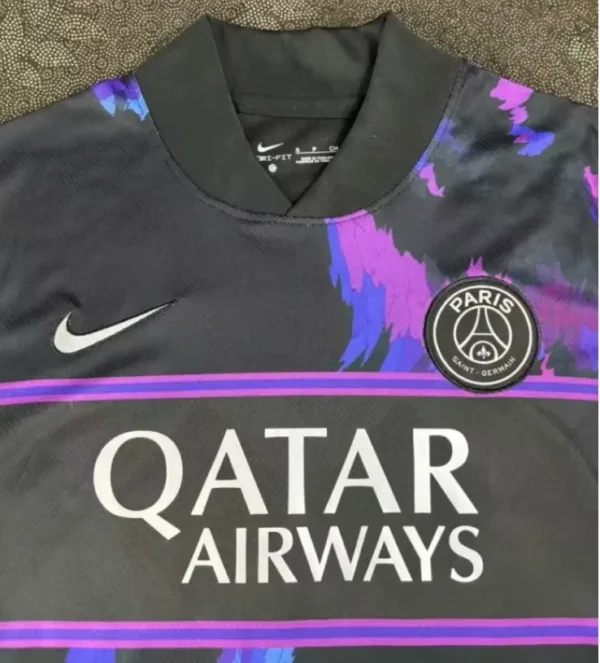 PSG Black Purple Football Shirt 2025/2026 details