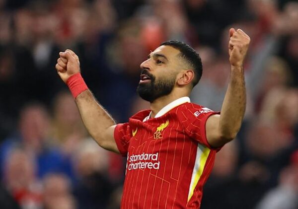 Liverpool Home Football Shirt 24/25 - Salah playing
