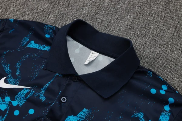 Chelsea FC Dark Blue Polo Football Shirt 2024:2025 Detail
