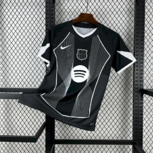 FC Barcelona Black White Football Shirt 2025:2026