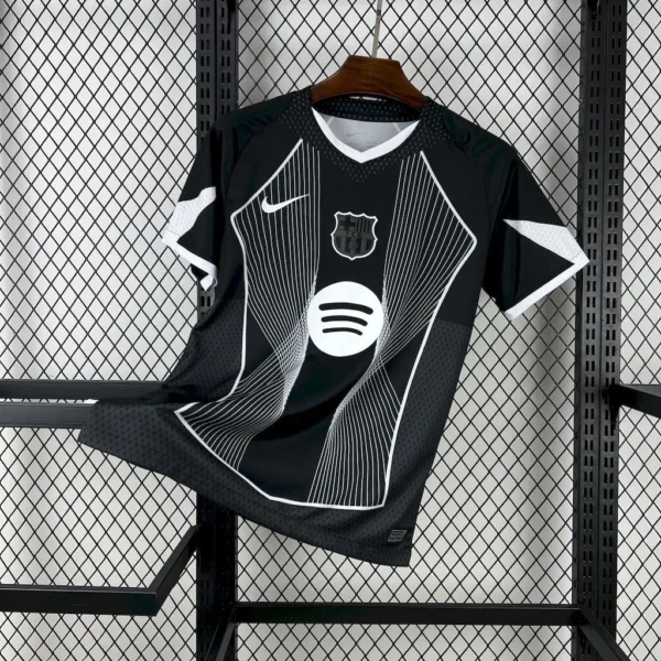 FC Barcelona Black White Football Shirt 2025:2026