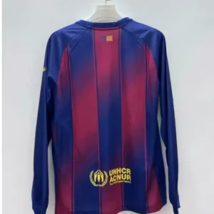 FC Barcelona Long Sleeve Home Football Shirt 2025:2026 Back