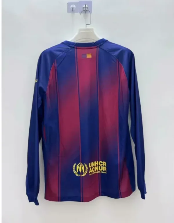 FC Barcelona Long Sleeve Home Football Shirt 2025:2026 Back