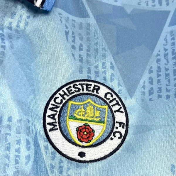Manchester City Home Football Shirt 1989:1990 Detail