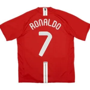 Manchester United Home Football Shirt 2007:2008 Ronaldo Back