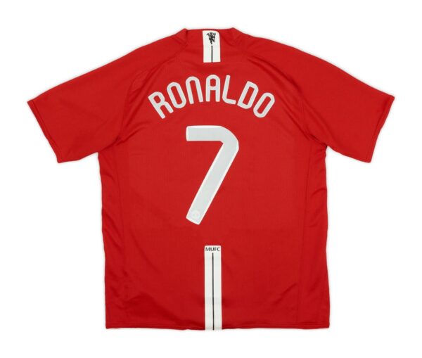 Manchester United Home Football Shirt 2007:2008 Ronaldo Back