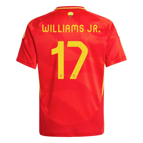 Spain Home Football Shirt 2024-2025 - Nico Williams #17 Back