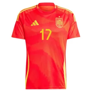 Spain Home Football Shirt 2024:2025 - Nico Williams #17