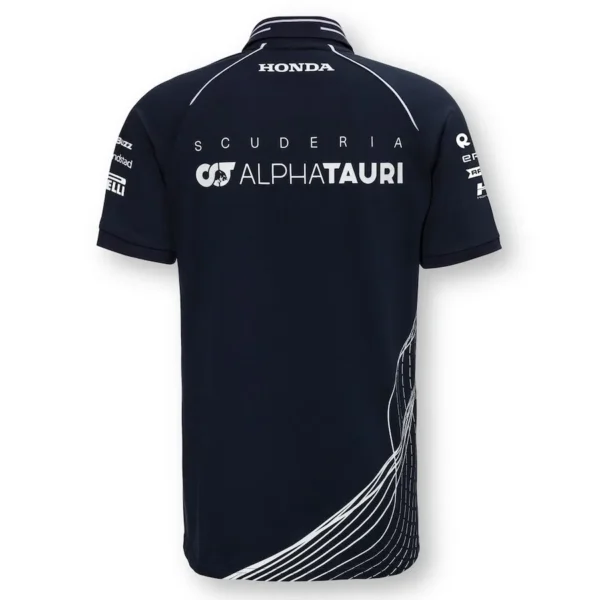 AlphaTauri Navy Polo F1 Shirt 2023 Back