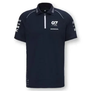 AlphaTauri Navy Polo F1 Shirt 2023 Front