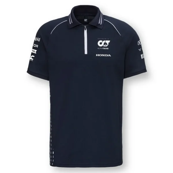 AlphaTauri Navy Polo F1 Shirt 2023 Front