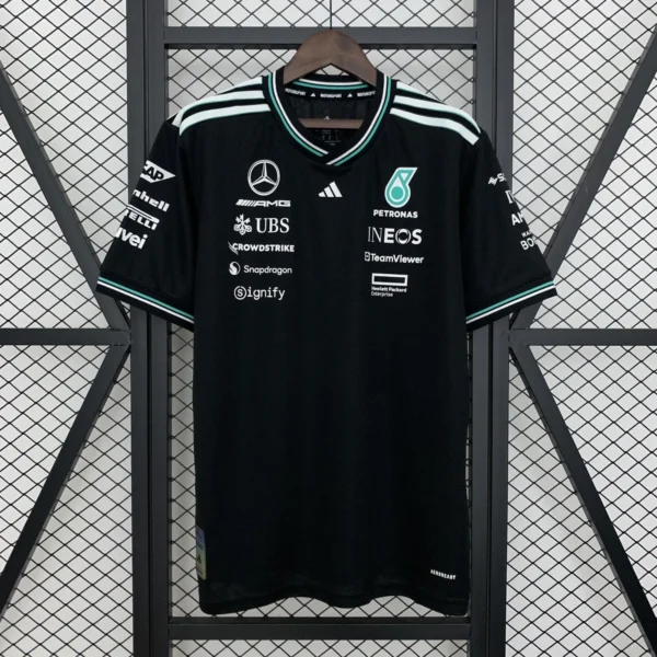 Mercedes AMG Petronas F1 Black Shirt 2025
