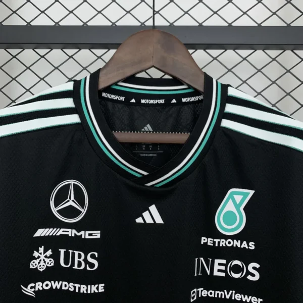 Mercedes AMG Petronas F1 Black Shirt 2025 Detail 2