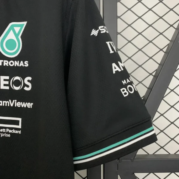 Mercedes AMG Petronas F1 Black Shirt 2025 Detail