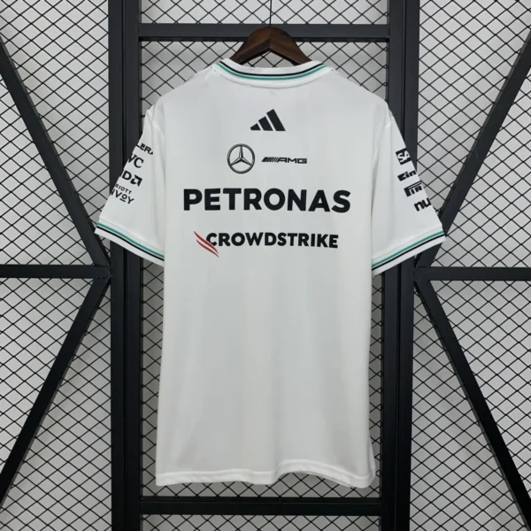 Mercedes AMG Petronas F1 White Shirt 2025 Back
