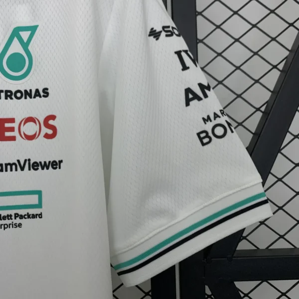 Mercedes AMG Petronas F1 White Shirt 2025 Detail