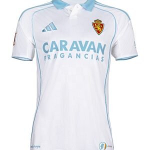 Real Zaragoza Home Football Shirt 2025 front