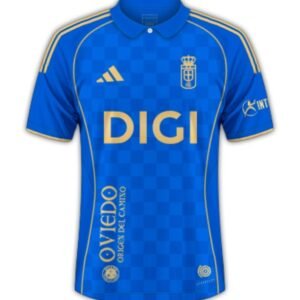 Real Oviedo Home Football Shirt 2025:2026